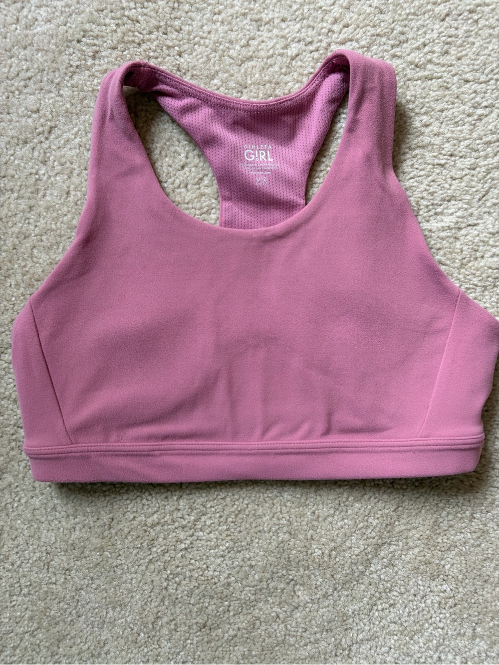 Athleta Girl Pink Racerback Sports Bra